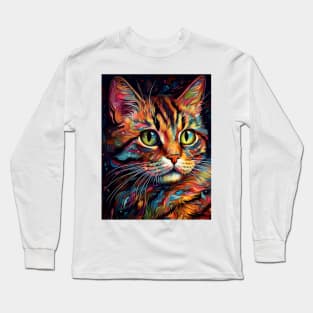 Close-up of a cat's head. Long Sleeve T-Shirt